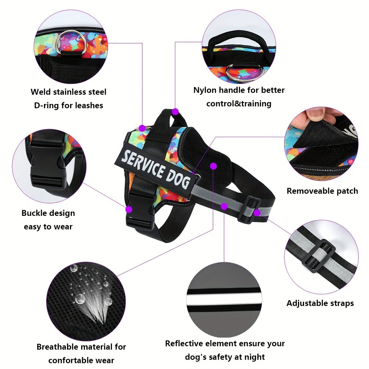 No-Pull Reflective Dog Harness