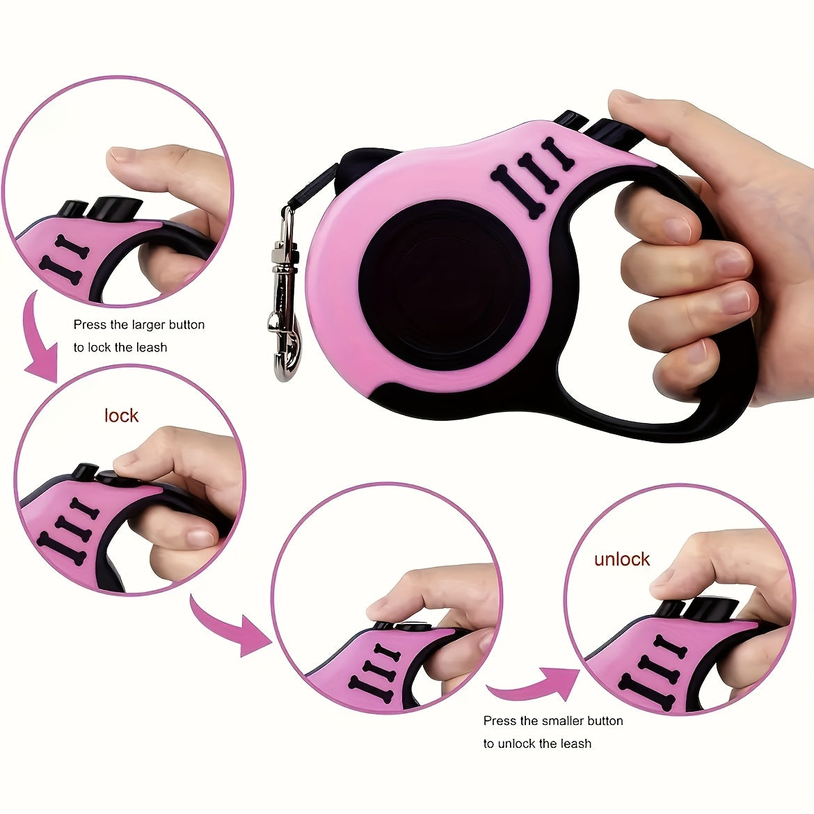 Colorful Double Retractable Leash